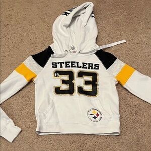 Steelers White Hoodie with Black and Yellow Accents